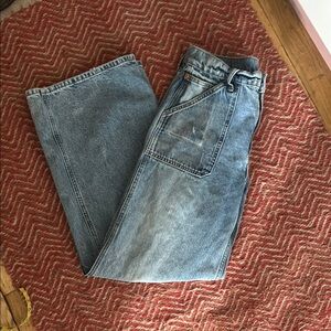 Mid rise/ Wide Leg Blue Jeans